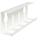 vidaXL Úložný box na káble pod stôl 2 ks Biela 43 x 10 x 15 cm Oceľ – Obrázok 6