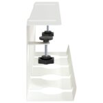 vidaXL Úložný box na káble pod stôl 2 ks Biela 43 x 10 x 15 cm Oceľ – Obrázok 8