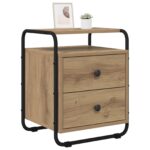 vidaXL Nočný stolík 2 ks Dub artisan Kompozitné drevo – Obrázok 2
