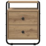 vidaXL Nočný stolík 2 ks Dub artisan Kompozitné drevo – Obrázok 5