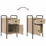 vidaXL Nočný stolík 2 ks Dub sonoma 35 x 36,5 x 61 cm Kompozitné drevo – Obrázok 13