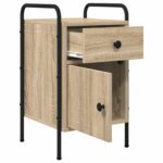 vidaXL Nočný stolík 2 ks Dub sonoma 35 x 36,5 x 61 cm Kompozitné drevo – Obrázok 5