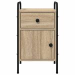 vidaXL Nočný stolík 2 ks Dub sonoma 35 x 36,5 x 61 cm Kompozitné drevo – Obrázok 6