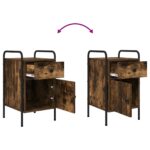 vidaXL Nočný stolík Dymový dub 35 x 36,5 x 61 cm Kompozitné drevo – Obrázok 11