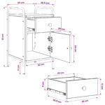 vidaXL Nočný stolík Dymový dub 35 x 36,5 x 61 cm Kompozitné drevo – Obrázok 12