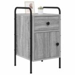 vidaXL Nočný stolík Sivý Sonoma 35 x 36,5 x 61 cm Kompozitné drevo – Obrázok 2