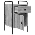 vidaXL Nočný stolík Sivý Sonoma 35 x 36,5 x 61 cm Kompozitné drevo – Obrázok 3