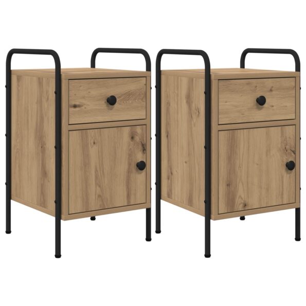 vidaXL Nočný stolík 2 ks Dub artisan 35 x 36,5 x 61 cm – Obrázok 2