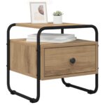 vidaXL Nočný stolík 2 ks Dub artisan Kompozitné drevo – Obrázok 3
