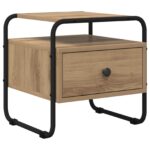 vidaXL Nočný stolík 2 ks Dub artisan Kompozitné drevo – Obrázok 4