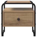 vidaXL Nočný stolík 2 ks Dub artisan Kompozitné drevo – Obrázok 6