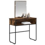 vidaXL Toaletný stolík Dymový dub 81 x 40 x 131 cm Kompozitné drevo – Obrázok 3