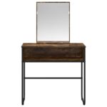 vidaXL Toaletný stolík Dymový dub 81 x 40 x 131 cm Kompozitné drevo – Obrázok 4