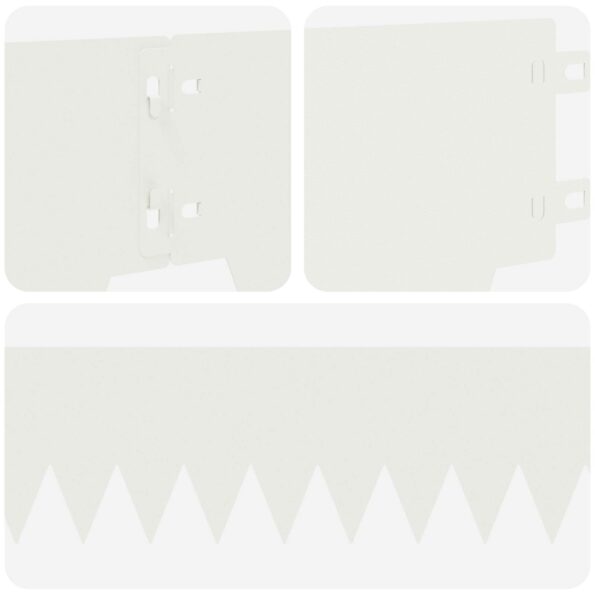vidaXL Obrubník trávnika 20 pcs 103 x 15 cm kov Biela – Obrázok 7