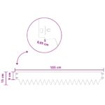 vidaXL Obrubník trávnika 50 pcs 103 x 15 cm kov Biela – Obrázok 9