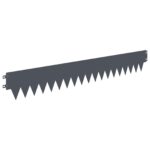 vidaXL Obrubník trávnika 20 pcs 103 x 15 cm kov Antracitová – Obrázok 6