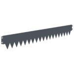 vidaXL Obrubník trávnika 50 pcs 103 x 15 cm kov Antracitová – Obrázok 2