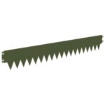 vidaXL Obrubník trávnika 30 pcs 103 x 15 cm kov Olivovo zelená – Obrázok 2