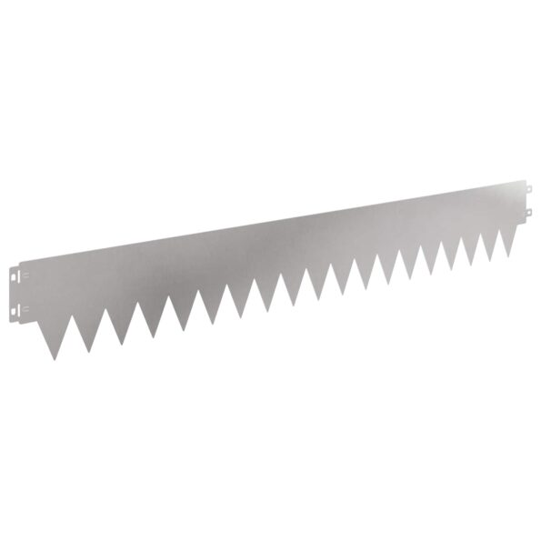 vidaXL Obrubník trávnika 10 pcs 103 x 15 cm kov Strieborná – Obrázok 2