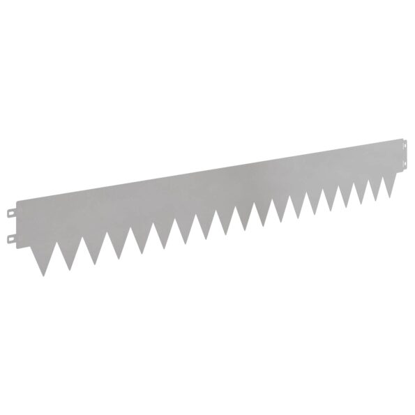 vidaXL Obrubník trávnika 10 pcs 103 x 15 cm kov Strieborná – Obrázok 6