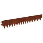 vidaXL Obrubník trávnika 30 pcs 103 x 15 cm kov Hrdzavý – Obrázok 7