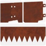 vidaXL Obrubník trávnika 30 pcs 103 x 15 cm kov Hrdzavý – Obrázok 8