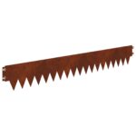 vidaXL Obrubník trávnika 50 pcs 103 x 15 cm kov Hrdzavý – Obrázok 2
