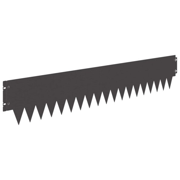 vidaXL Obrubník trávnika 10 pcs 103 x 20 cm kov Čierna – Obrázok 6