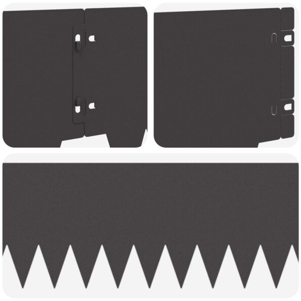 vidaXL Obrubník trávnika 20 pcs 103 x 20 cm kov Čierna – Obrázok 7