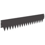 vidaXL Obrubník trávnika 30 pcs 103 x 20 cm kov Čierna – Obrázok 6