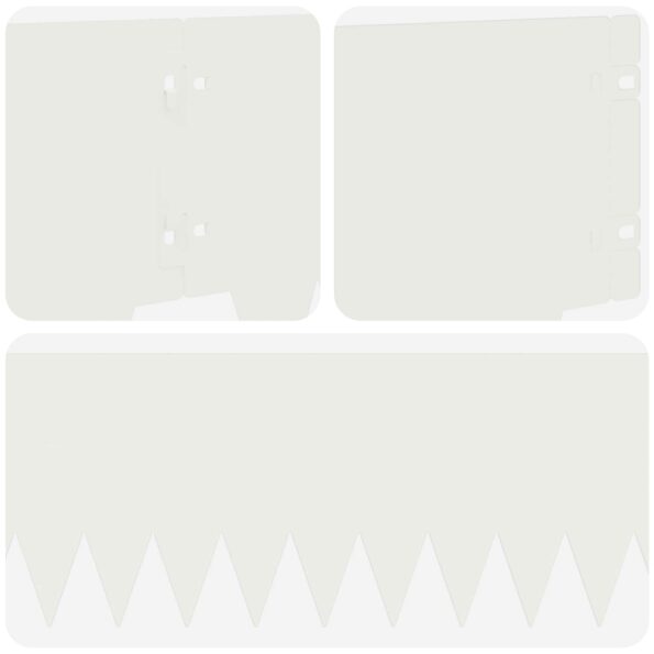 vidaXL Obrubník trávnika 20 pcs 103 x 20 cm kov Biela – Obrázok 7