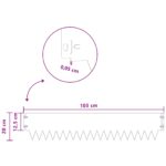 vidaXL Obrubník trávnika 30 pcs 103 x 20 cm kov Biela – Obrázok 9