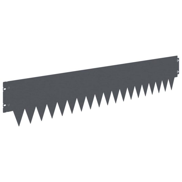 vidaXL Obrubník trávnika 20 pcs 103 x 20 cm kov Antracitová – Obrázok 6