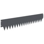 vidaXL Obrubník trávnika 30 pcs 103 x 20 cm kov Antracitová – Obrázok 6