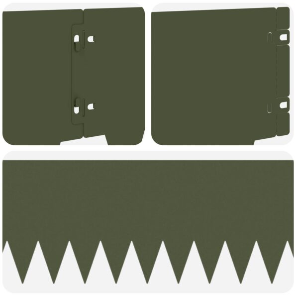 vidaXL Obrubník trávnika 20 pcs 103 x 20 cm kov Olivovo zelená – Obrázok 7