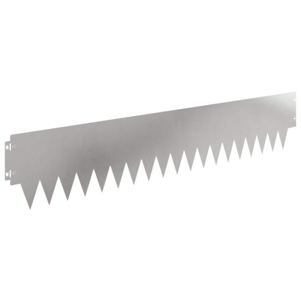 vidaXL Obrubník trávnika 10 pcs 103 x 20 cm kov Strieborná – Obrázok 2