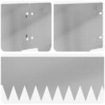 vidaXL Obrubník trávnika 20 pcs 103 x 20 cm kov Strieborná – Obrázok 7
