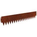 vidaXL Obrubník trávnika 30 pcs 103 x 20 cm kov Hrdzavý – Obrázok 2