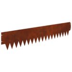 vidaXL Obrubník trávnika 30 pcs 103 x 20 cm kov Hrdzavý – Obrázok 7