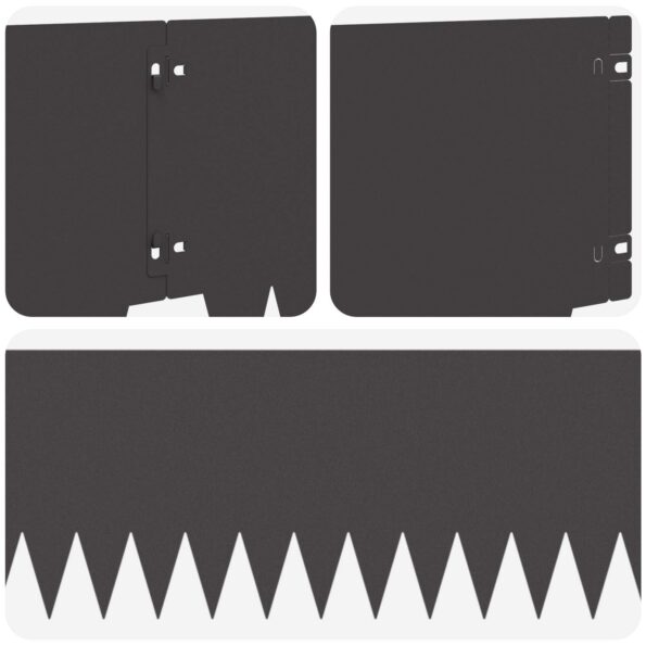 vidaXL Obrubník trávnika 10 pcs 103 x 25 cm kov Čierna – Obrázok 7