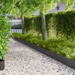 vidaXL Obrubník trávnika 20 pcs 103 x 25 cm kov Čierna