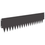 vidaXL Obrubník trávnika 20 pcs 103 x 25 cm kov Čierna – Obrázok 2
