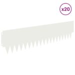 vidaXL Obrubník trávnika 20 pcs kov – Obrázok 3