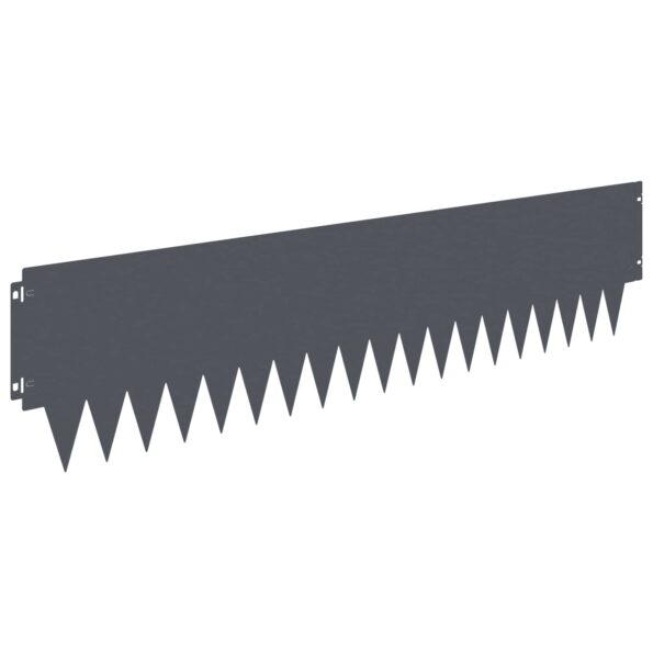 vidaXL Obrubník trávnika 10 pcs 103 x 25 cm kov Antracitová – Obrázok 2
