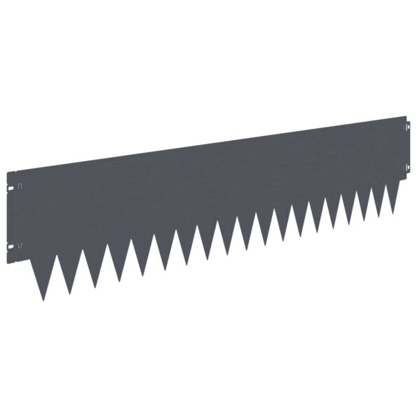 vidaXL Obrubník trávnika 10 pcs 103 x 25 cm kov Antracitová – Obrázok 6