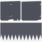vidaXL Obrubník trávnika 10 pcs 103 x 25 cm kov Antracitová – Obrázok 7