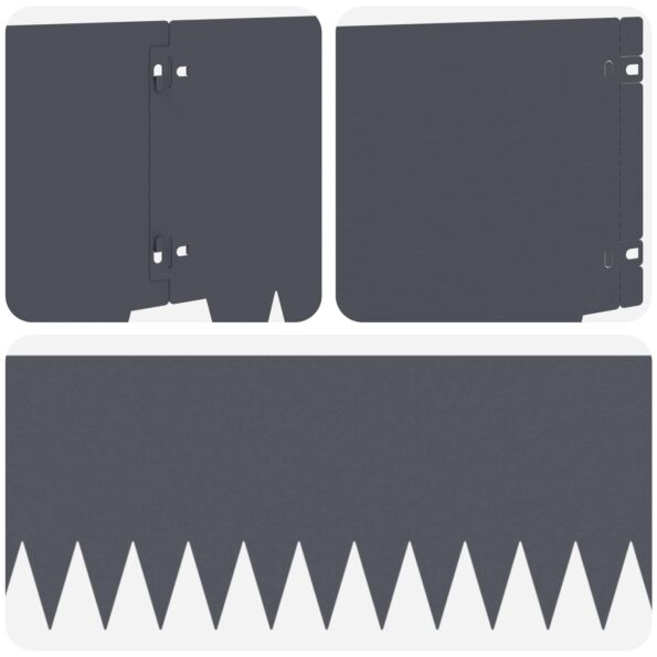 vidaXL Obrubník trávnika 10 pcs 103 x 25 cm kov Antracitová – Obrázok 7