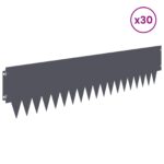 vidaXL Obrubník trávnika 30 pcs kov – Obrázok 3