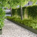 vidaXL Obrubník trávnika 10 pcs 103 x 25 cm kov Olivovo zelená