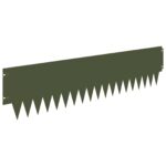 vidaXL Obrubník trávnika 10 pcs 103 x 25 cm kov Olivovo zelená – Obrázok 6